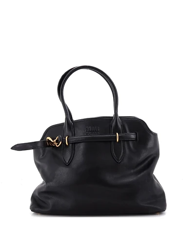 Pre-Owned Miu Miu Large Aventure Tote Leather