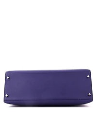 Pre-Owned Hermes Kelly 35 Handbag Blue Epsom with Palladium Hardware