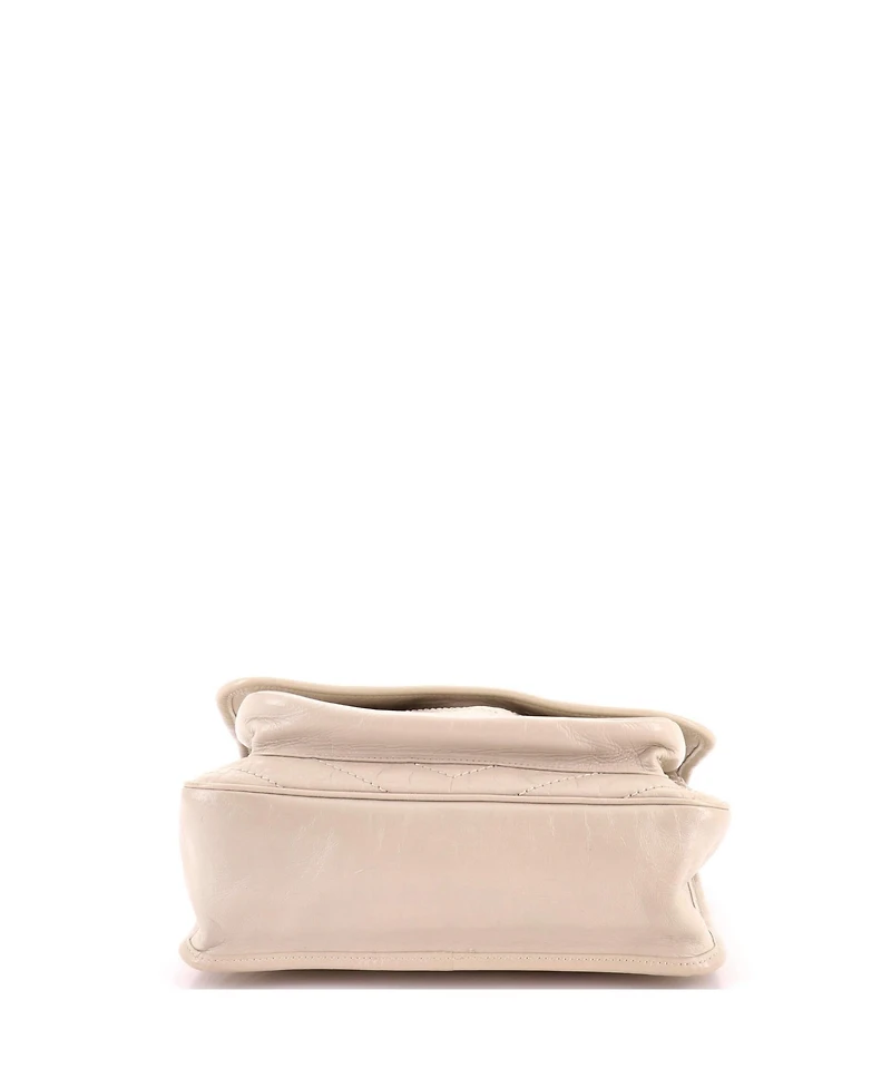Pre-Owned Saint Laurent Medium Niki Chain Flap Bag Matelasse Chevron Leather