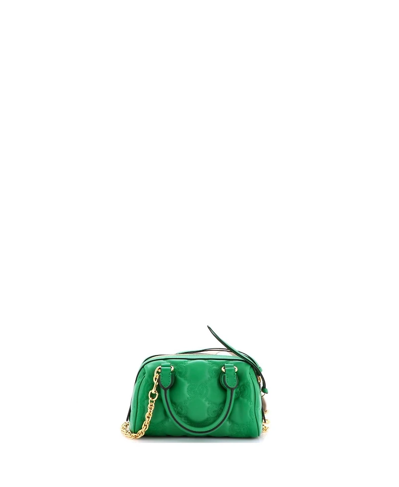 Pre-Owned Gucci Mini Ophidia Convertible Boston Top Handle Bag Gg Matelasse Leather