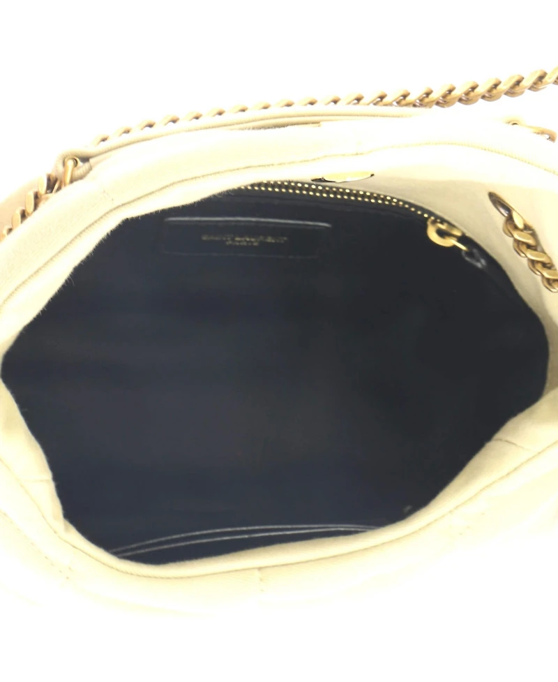 Pre-Owned Saint Laurent Mini Loulou Puffer Shoulder Bag Quilted Canvas