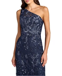 Mac Duggal Petite One Shoulder Lace Embroidered Gown