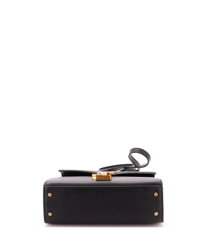 Pre-Owned Saint Laurent Cassandra Mini Top-Handle Leather Shoulder Bag