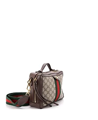 Pre-Owned Gucci Small Ophidia Zip Around Gg Coated Canvas Camera Bag