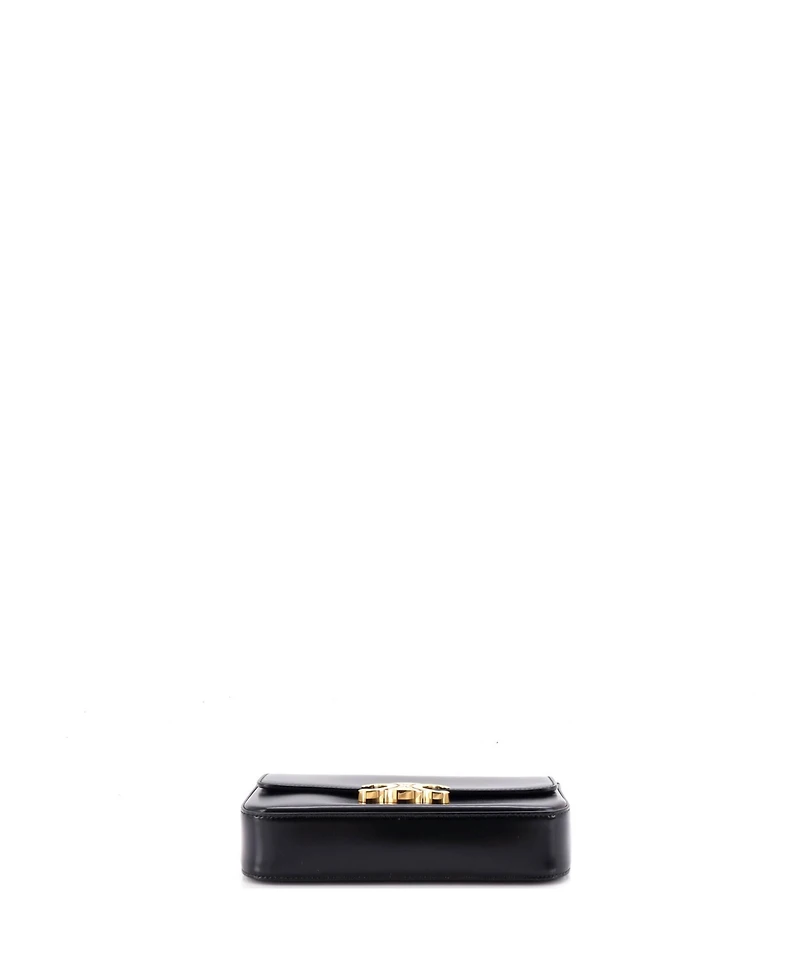 Pre-Owned Celine Triomphe Small Chain Leather Shoulder Bag, 8"W x 4"H x 2"D