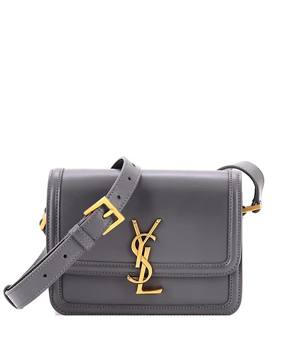 Pre-Owned Saint Laurent Solferino Small Leather Crossbody Shoulder Bag, 7"W x 5.5"H x 2"D