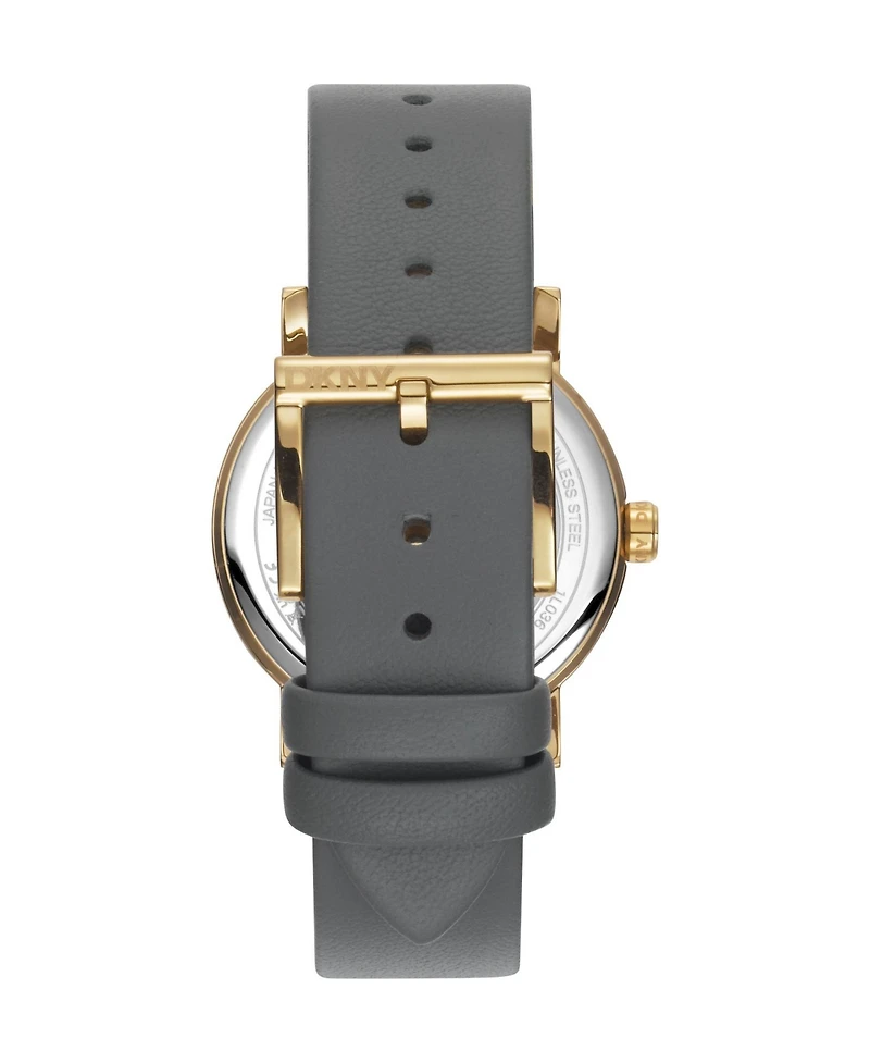 Dkny Women's Quartz Soho Midi Leather Strap Watch, 34 mm