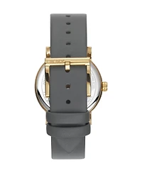 Dkny Women's Quartz Soho Midi Leather Strap Watch, 34 mm