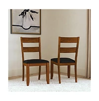 A-America Mariposa Ladderback Side Chair, with Upholstered Seat (2 pack)