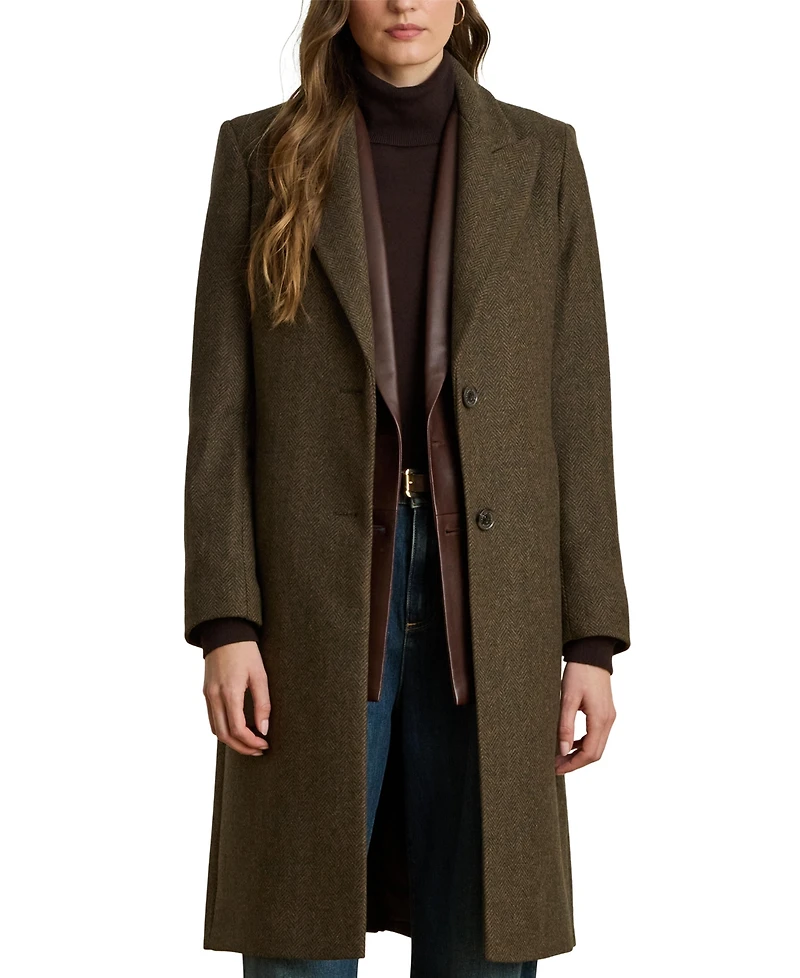 Lauren Ralph Women's Wool-Blend Walker Coat