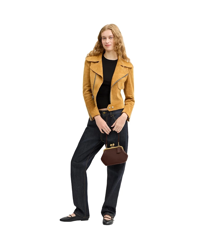 Coach Glovetanned Leather Kisslock Frame Bag