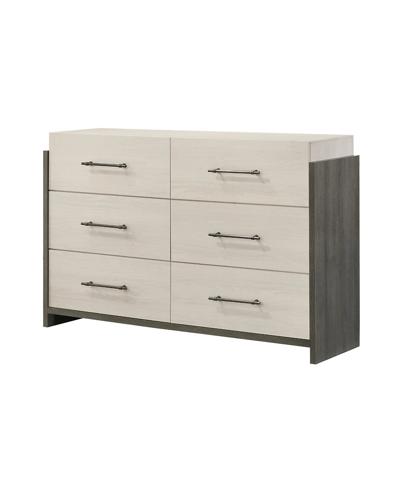 Kings Brand Furniture 6-Piece Bedroom Set - King Size Bed with Dresser, Mirror, Chest and 2 Nightstands