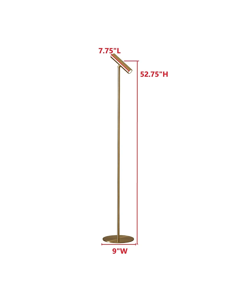 Kings Brand Furniture Cordless Rechargeable Floor Lamp with Detachable Magnetic Adjustable Head, Touch Dimmable