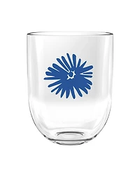 Abode Homewares Midsummer Acrylic Floral Stemless Wine Glasses, Set of 4