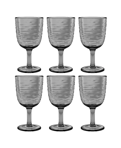 Abode Homewares Foundry Acrylic Goblet Wine Glasses, Set of 6