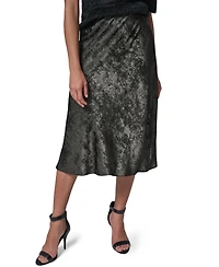 Donna Karan New York Women's A-Line Midi Foil Skirt