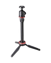 Movo Universal Mini Camera Tripod with Extendable Pole (Mv-T1) Adjustable Head, Heavy-Duty Aluminum Travel Stand for Dslr, Mirrorless, GoPro