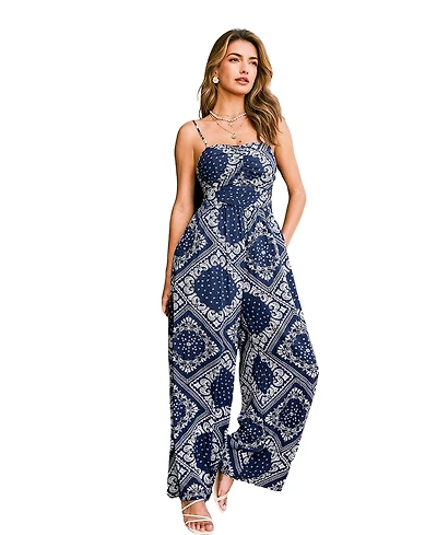 Cupshe Women's V-Neck Zipper Closure Unlined Jumpsuit