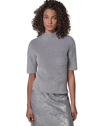 Donna Karan New York Women's Short-Sleeve Mock Neck Sweater