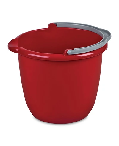 Sterilite Large 10 Qt Easy Pour Spout Pail with Comfy Grip Handle
