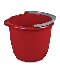 Sterilite Large 10 Qt Easy Pour Spout Pail with Comfy Grip Handle