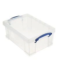 Really Useful Box 9L Storage Container with Snap Lid and Clip Lock Handle ( Pack