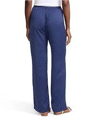 Lands' End Women's Creaseless Silky High Rise Wide Leg Drawstring Pants