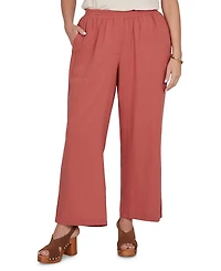 Ruby Rd. Plus Size Lace Trim Lightweight Pull-On Pants
