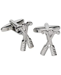 Perry Ellis Portfolio Men's Silver-Tone Cross Club Toggle-Back Cufflinks