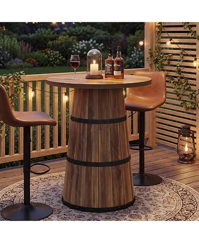 Tribesigns Bar Table, Square Kitchen Dining Table, Modern Counter Height Pub Cocktail Tables