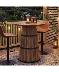 Tribesigns Bar Table, Square Kitchen Dining Table, Modern Counter Height Pub Cocktail Tables