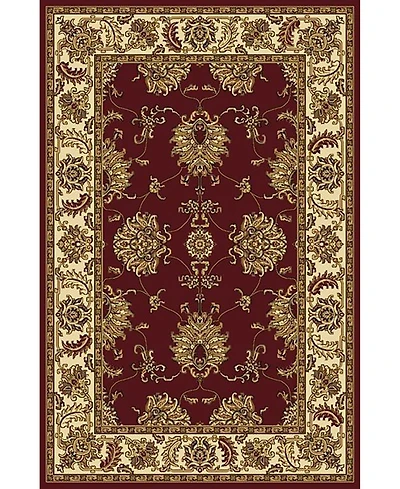 Closeout! Km Home 1330/1232/Burgundy Navelli Red 7'9" x 9'6" Area Rug