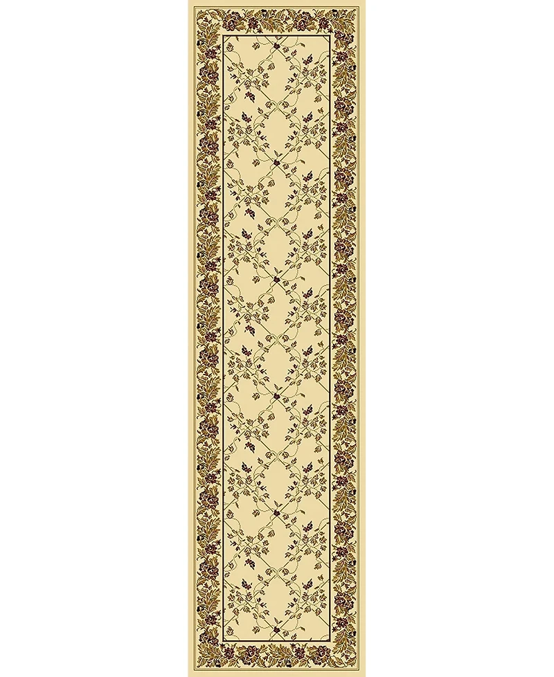 Closeout! Km Home 1427/1714/Ivory Navelli Ivory 2'2" x 8' Runner Rug