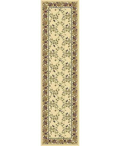 Closeout! Km Home 1427/1714/Ivory Navelli Ivory 2'2" x 8' Runner Rug