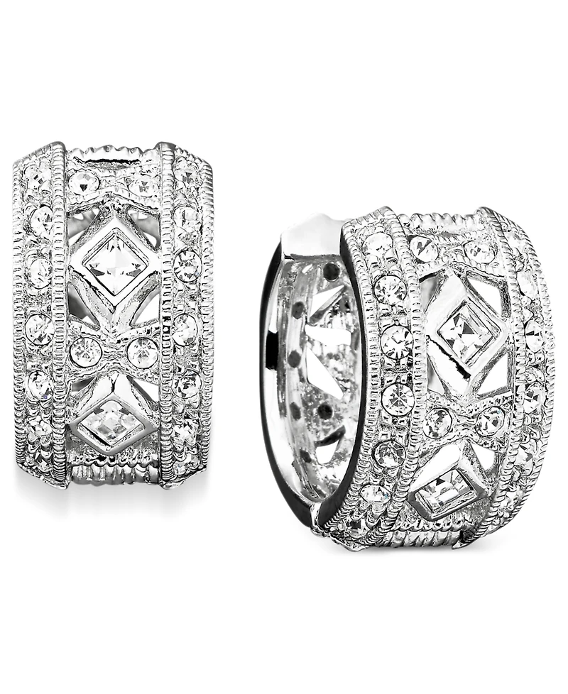 Eliot Danori Crystal Accent 1/2" Huggie Earrings, Created for Macy's