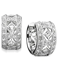 Eliot Danori Crystal Accent 1/2" Huggie Earrings, Created for Macy's