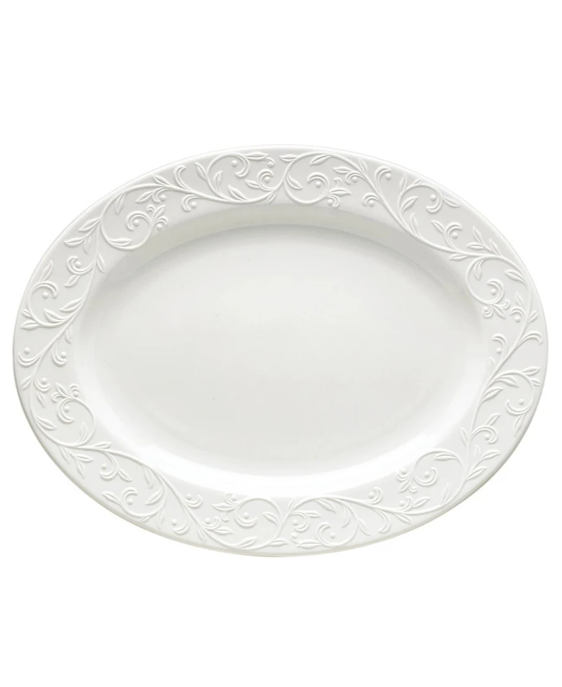 Lenox Opal Innocence Carved Large Oval Platter