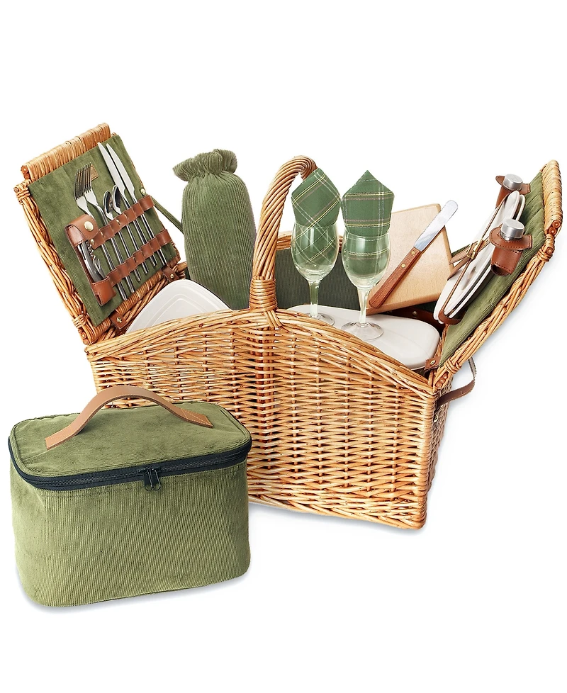 Picnic Time Somerset Green Picnic Basket
