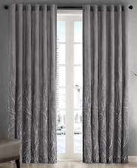 Madison Park Andora Botanical Embroidered Curtain Panel, 50"W x 95"L