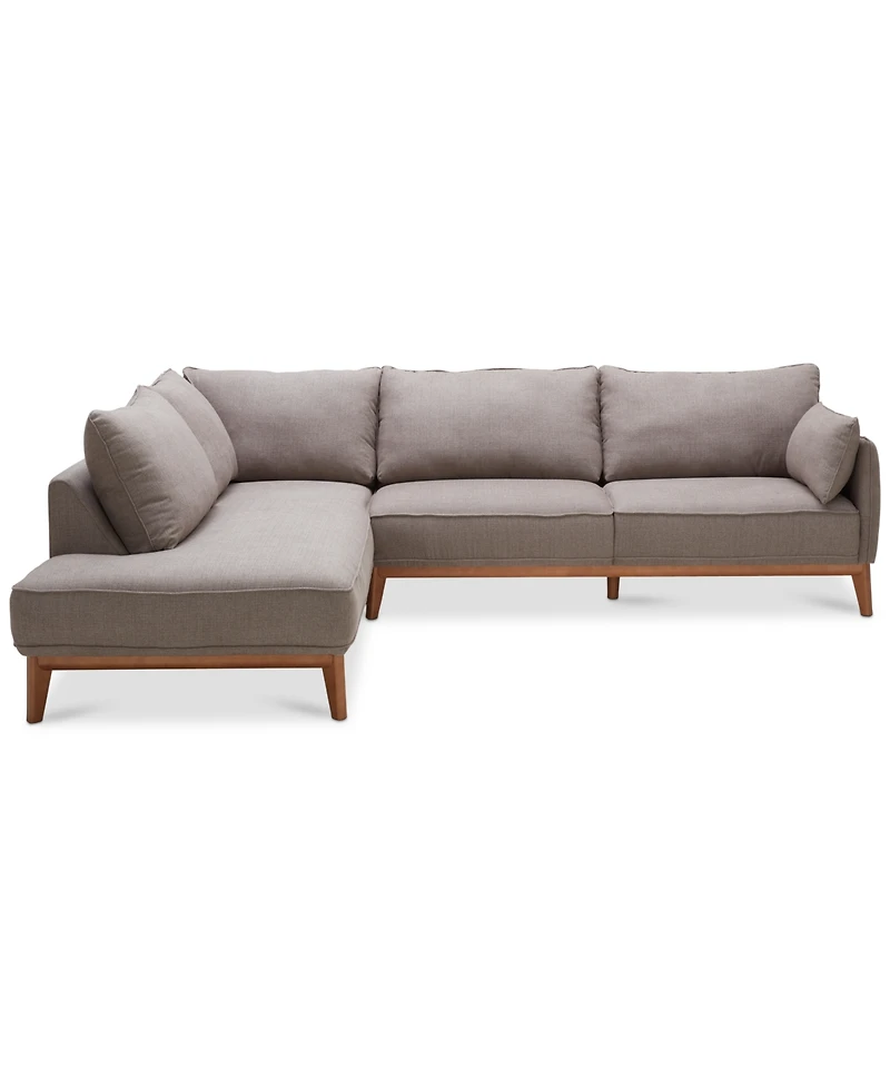 Jollene 113" 2-Pc. Fabric Sectional, Created for Macy's