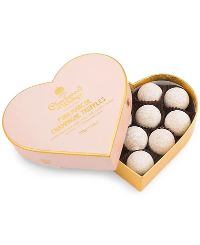 Charbonnel et Walker Pink Marc de Champagne Heart Gift Box