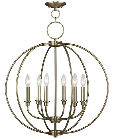Livex Milania 6- Light Metal Chandelier
