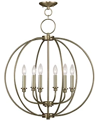 Livex Milania 6- Light Metal Chandelier
