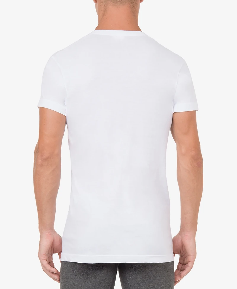 2(x)ist Men's Slim-Fit Deep V-Neck 3 Pack Undershirt