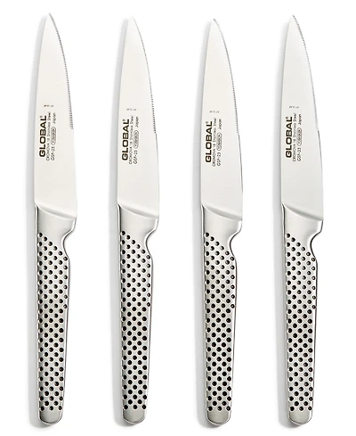 Global Stainless Steel 4-Pc. Steak Knife Set