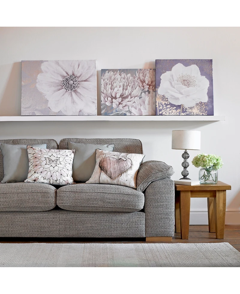 Graham & Brown Grey Bloom Canvas Print