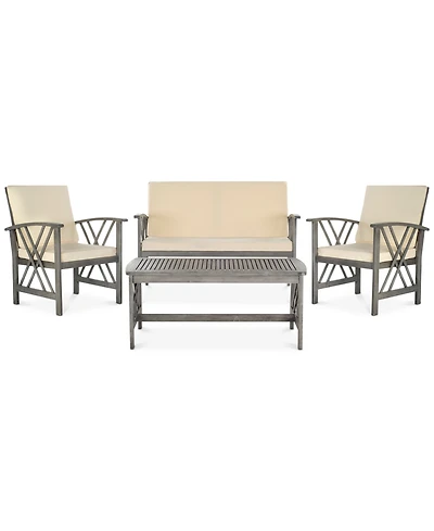 Kerten Outdoor 4-Pc. Seating Set (1 Loveseat, 2 Chairs & 1 Coffee Table)