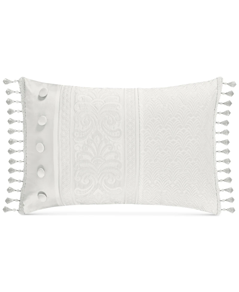J Queen New York Bianco Boudoir Decorative Pillow, 15" x 21"