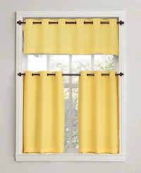 Montego Casual Textured Semi-Sheer Grommet Kitchen Curtain Valance