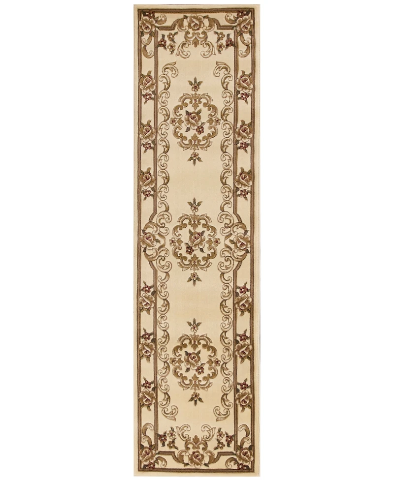 Kas Corinthian 5311 Ivory Aubusson 2'2" x 7'11" Runner Rug